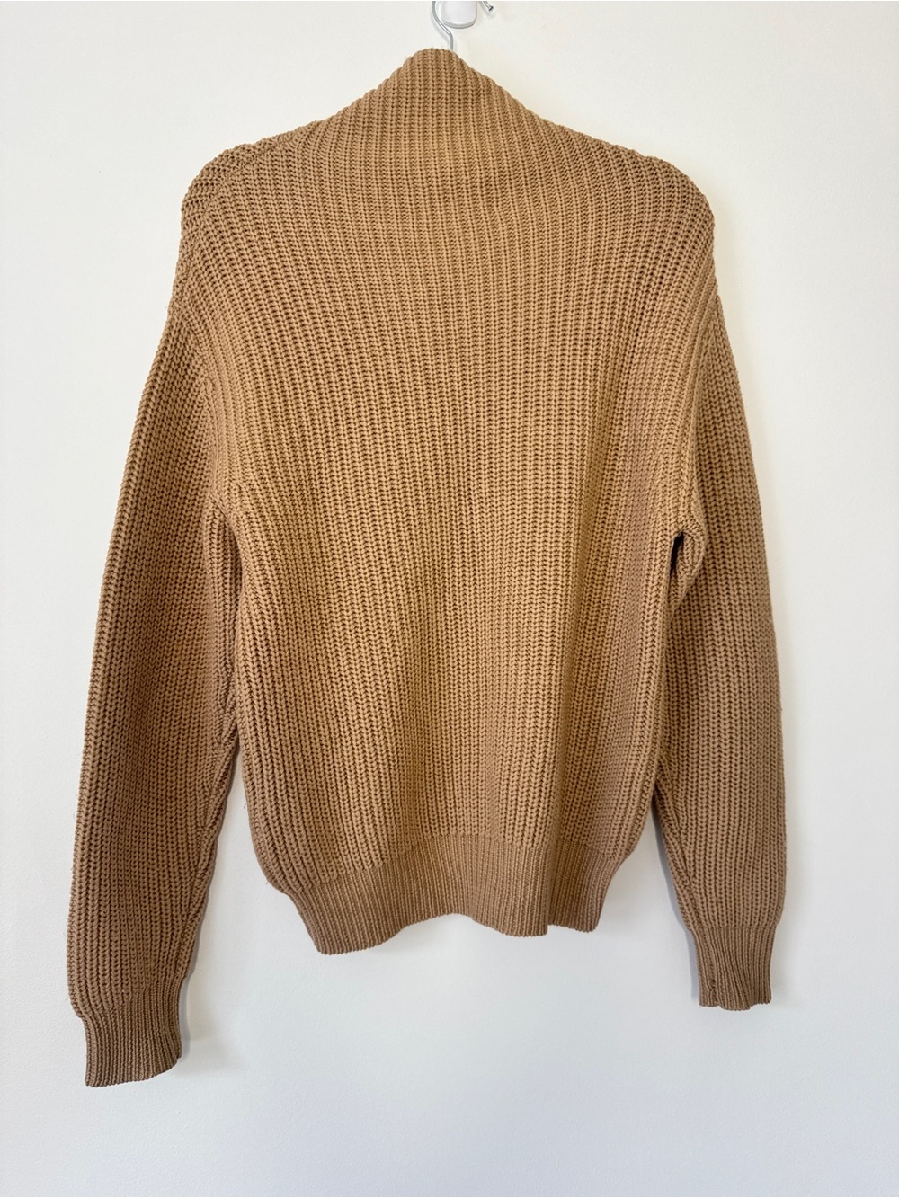 Aritzia Wilfred Montpellier Turtleneck Ribbed Sweater Tan Camel Knit Sz XS - Picture 2 of 12